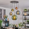 Koyoto hanging light, globe light, pendant light gold, black, 5-light sources