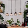 Ripoll hanging light, globe light, pendant light Ecru, black, 4-light sources