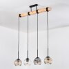 Ripoll hanging light, globe light, pendant light Ecru, black, 4-light sources