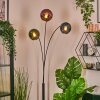 Koyoto globe light, floor lamp blue, green, coppery, 3-light sources