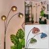 Koyoto globe light, floor lamp blue, green, clear, coppery, 3-light sources