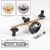 Ripoll ceiling light, globe light gold, black, 3-light sources