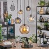 Koyoto hanging light, globe light, pendant light Amber, clear, Smoke-coloured, 5-light sources