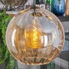 Koyoto hanging light, globe light, pendant light Amber, clear, Smoke-coloured, 5-light sources