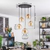 Koyoto hanging light, globe light, pendant light gold, black, 5-light sources
