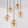 Koyoto hanging light, globe light, pendant light gold, black, 5-light sources