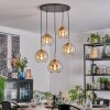 Koyoto hanging light, globe light, pendant light gold, black, 5-light sources
