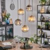 Koyoto hanging light, globe light, pendant light gold, black, 5-light sources