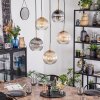 Koyoto hanging light, globe light, pendant light gold, black, 5-light sources