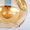 Ripoll ceiling light, globe light gold, black, 3-light sources