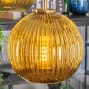 Koyoto hanging light, globe light, pendant light gold, black, 5-light sources
