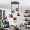 Koyoto hanging light, globe light, pendant light gold, black, 5-light sources