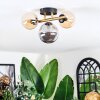 Chehalis ceiling light, globe light gold, black, 3-light sources
