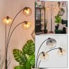 Koyoto globe light, floor lamp Amber, clear, Smoke-coloured, 3-light sources