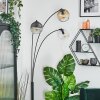 Ripoll globe light, floor lamp Amber, clear, Smoke-coloured, 3-light sources
