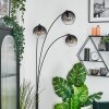 Koyoto globe light, floor lamp clear, Smoke-coloured, 3-light sources