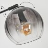 Koyoto globe light, floor lamp clear, Smoke-coloured, 3-light sources