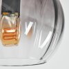 Koyoto globe light, floor lamp clear, Smoke-coloured, 3-light sources