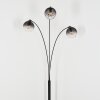 Koyoto globe light, floor lamp clear, Smoke-coloured, 3-light sources