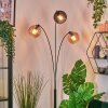 Koyoto globe light, floor lamp Amber, Smoke-coloured, 3-light sources