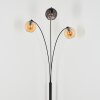 Koyoto globe light, floor lamp Amber, Smoke-coloured, 3-light sources