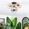 Chehalis ceiling light, globe light gold, black, 3-light sources