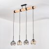 Koyoto hanging light, globe light, pendant light Ecru, black, 4-light sources