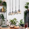 Koyoto hanging light, globe light, pendant light Ecru, black, 4-light sources