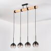 Koyoto hanging light, globe light, pendant light Ecru, black, 4-light sources