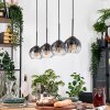 Koyoto hanging light, globe light, pendant light Ecru, black, 4-light sources