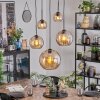Koyoto hanging light, globe light, pendant light Amber, 5-light sources