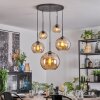 Koyoto hanging light, globe light, pendant light Amber, 5-light sources