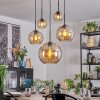 Koyoto hanging light, globe light, pendant light Amber, 5-light sources