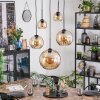 Koyoto hanging light, globe light, pendant light Amber, 5-light sources