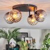 Koyoto ceiling light, globe light Amber, clear, Smoke-coloured, 4-light sources