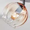 Koyoto ceiling light, globe light Amber, clear, Smoke-coloured, 4-light sources