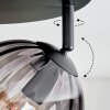Koyoto ceiling light, globe light Amber, Smoke-coloured, 4-light sources