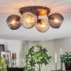 Koyoto ceiling light, globe light Amber, Smoke-coloured, 4-light sources