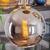 Koyoto hanging light, globe light, pendant light gold, black, 5-light sources