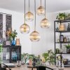 Koyoto hanging light, globe light, pendant light gold, black, 5-light sources