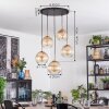 Koyoto hanging light, globe light, pendant light gold, black, 5-light sources