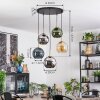 Koyoto hanging light, globe light, pendant light gold, black, 5-light sources