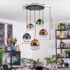 Koyoto hanging light, globe light, pendant light gold, black, 5-light sources