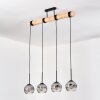 Ripoll hanging light, globe light, pendant light Ecru, black, 4-light sources