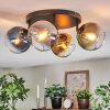 Koyoto ceiling light, globe light blue, gold, green, clear, Smoke-coloured, 4-light sources