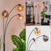 Ripoll globe light, floor lamp Amber, clear, Smoke-coloured, 3-light sources