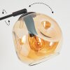 Ripoll globe light, floor lamp Amber, Smoke-coloured, 3-light sources