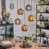 Koyoto hanging light, globe light, pendant light gold, black, 5-light sources