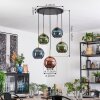 Koyoto hanging light, globe light, pendant light gold, black, 5-light sources