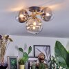 Chehalis ceiling light, globe light gold, black, 3-light sources